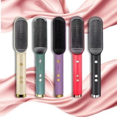 Escova Alisadora 5 em 1 | Alisa, Seca, Hidrata, Modela e Anti-Frizz | Bivolt