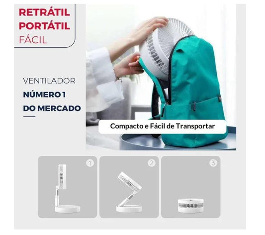 Ventilador Portátil Recarregável