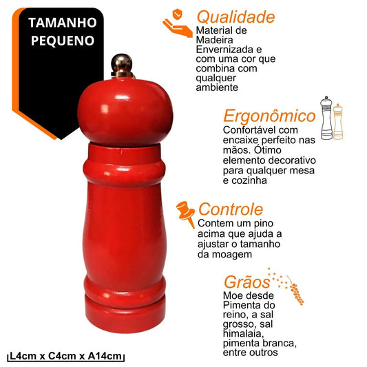 Moedor de madeira de temperos