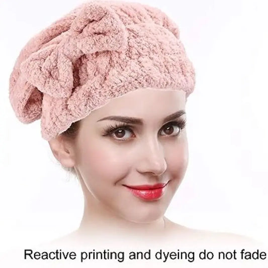 Touca de Secagem de Micro fibra com Lacinho