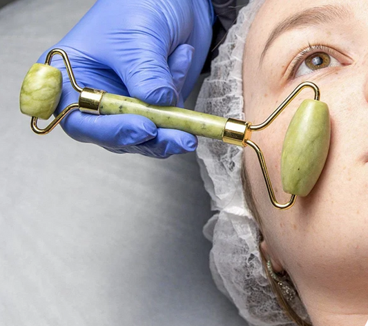 Rolo de Jade Natural para Massagem Facial