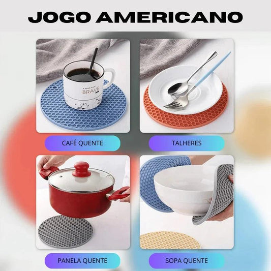 1 peça do conjunto Americano Isolador Térmico de Silicone