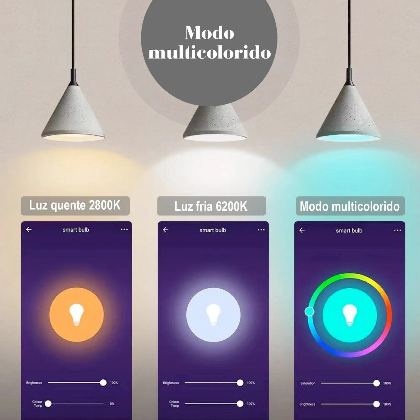 Lâmpada LED inteligente Alexa