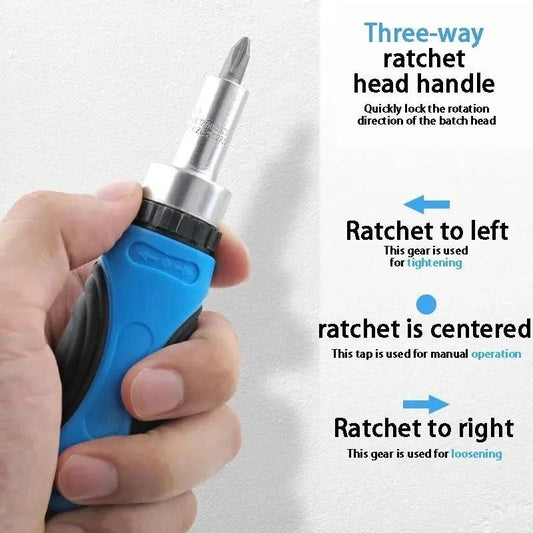 Jogo Chave Fenda catracada com soquetes sextavado Kit 44 peças