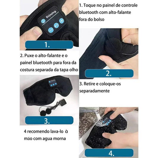 Máscara para Dormir com Fone de Ouvido Bluetooth - Primemax