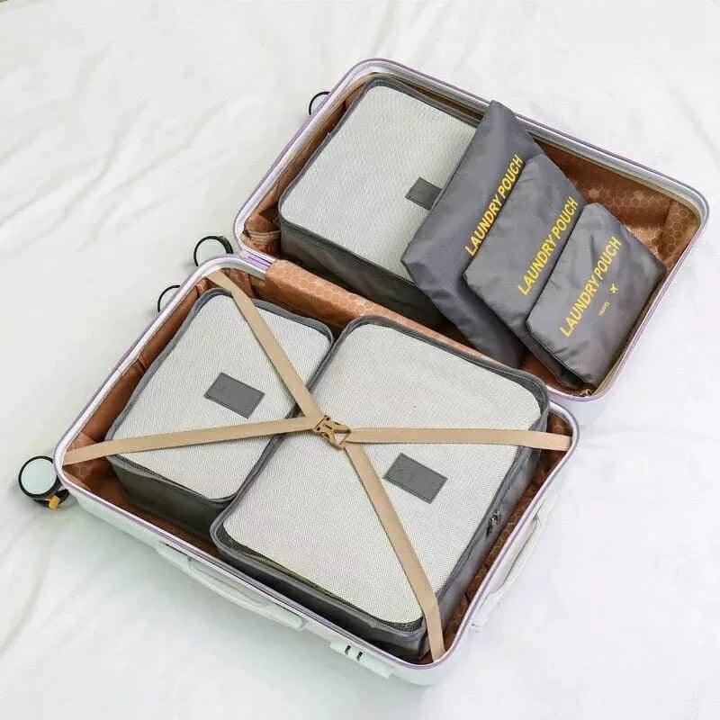Kit de 6 bolsas organizadoras para mala  de Viagem