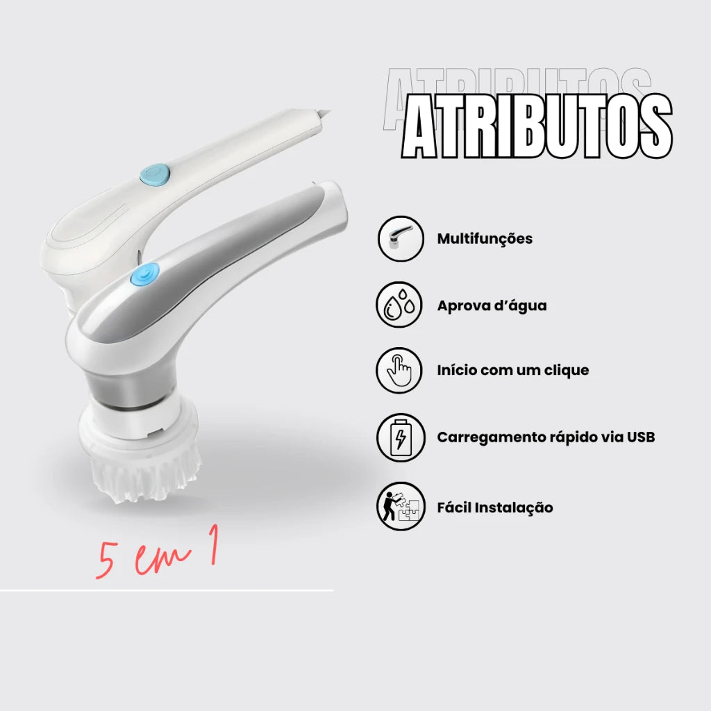Escova Elétrica 5 em 1 Multiuso