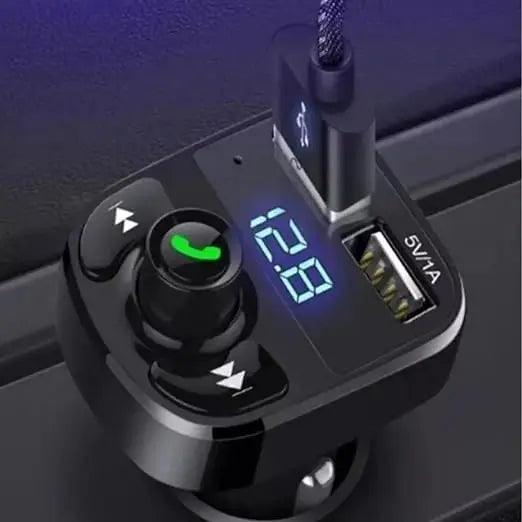 X435 Carregador de Carro Sem Fio Compatível com Bluetooth e Transmissor FM