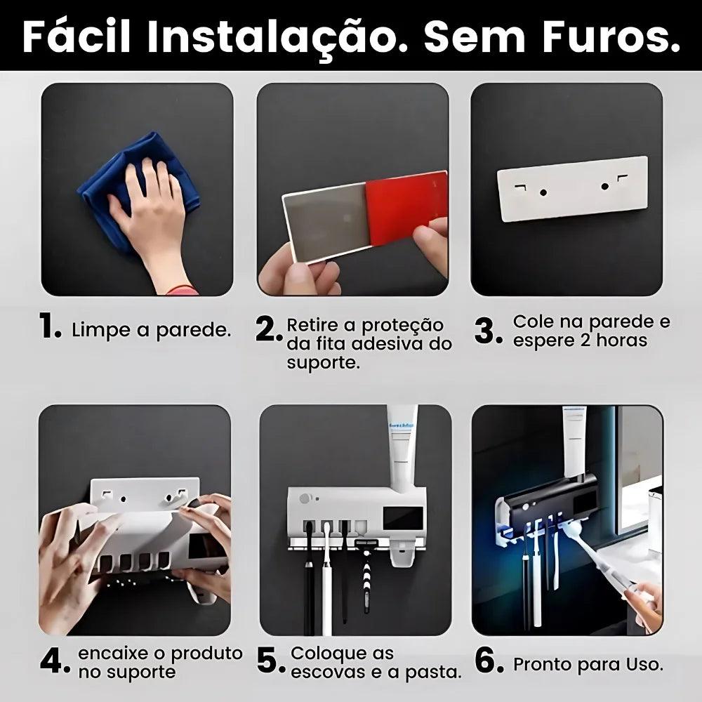 Suporte Automático Antibacteriano de Escova de dente