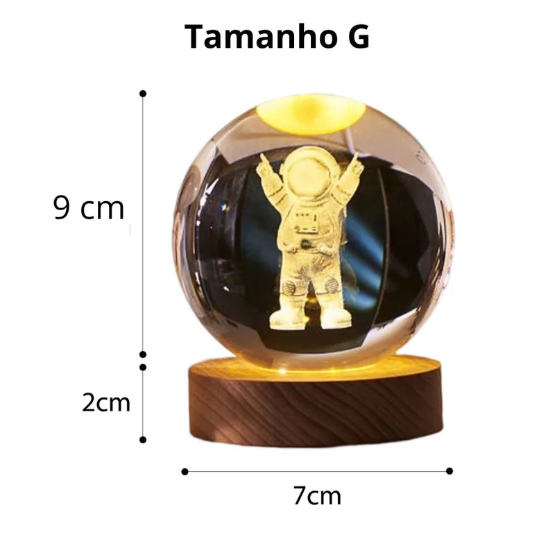 Luminária Bola de Cristal 3D (tamanho g)