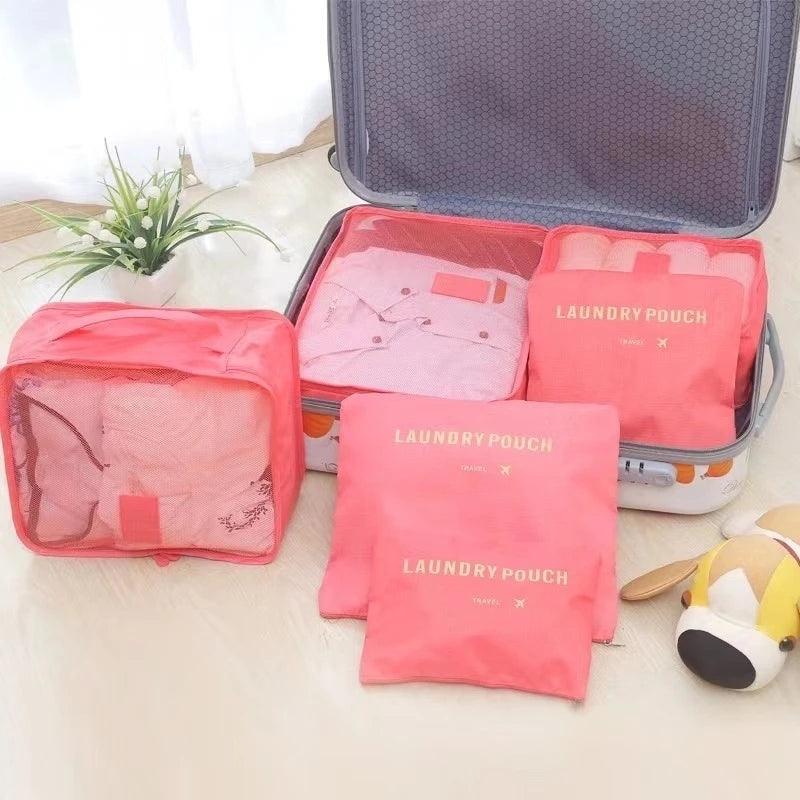 Kit de 6 bolsas organizadoras para mala  de Viagem