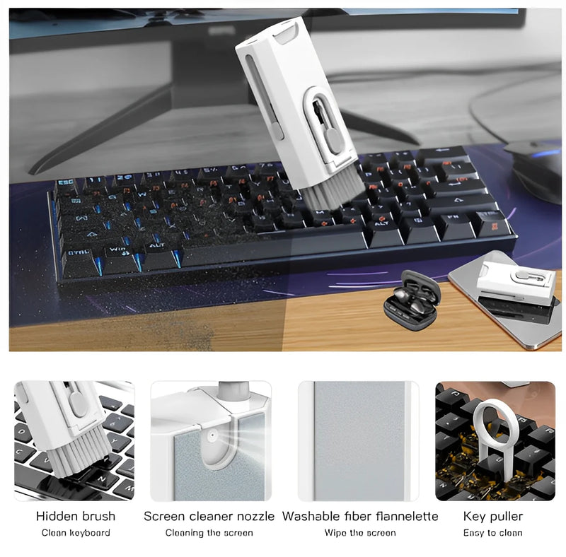 kit de escova de limpeza de teclado 8 em 1