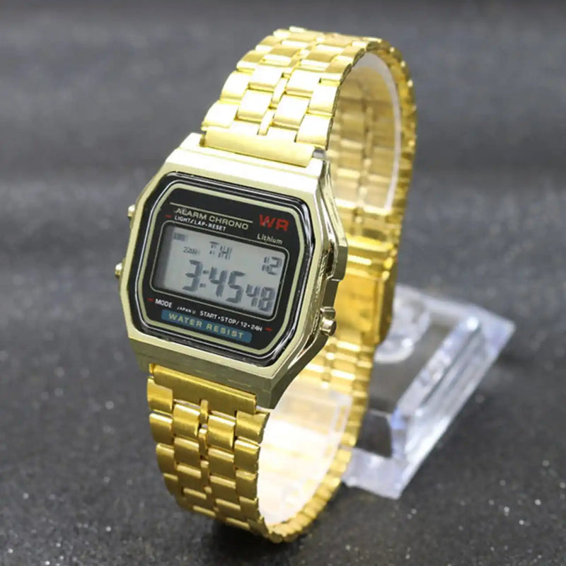 Relógio Digital Vintage Feminino de Luxo  WR F91