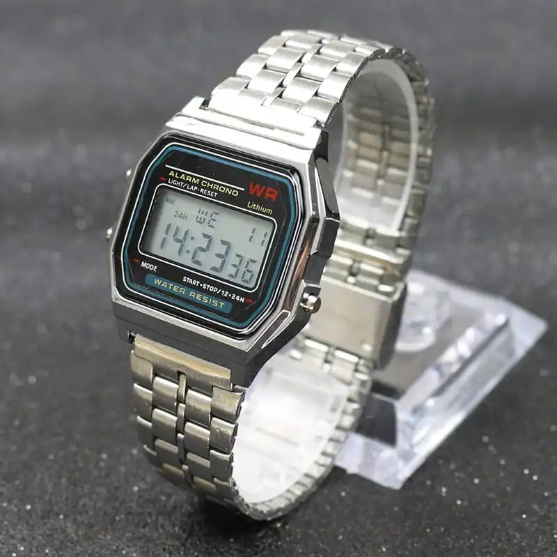 Relógio Digital Vintage Feminino de Luxo  WR F91