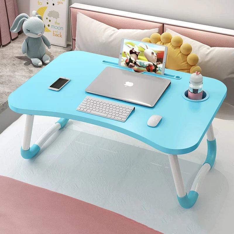 Mesa  Dobrável para cama - Notebook Home Office Com Suporte Para Copo