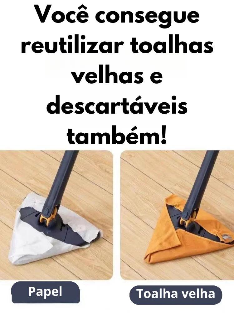 Esfregão De Limpeza Triangular Giratório 360°