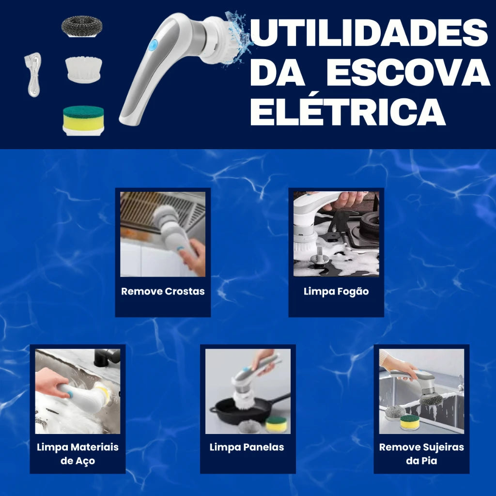 Escova Elétrica 5 em 1 Multiuso