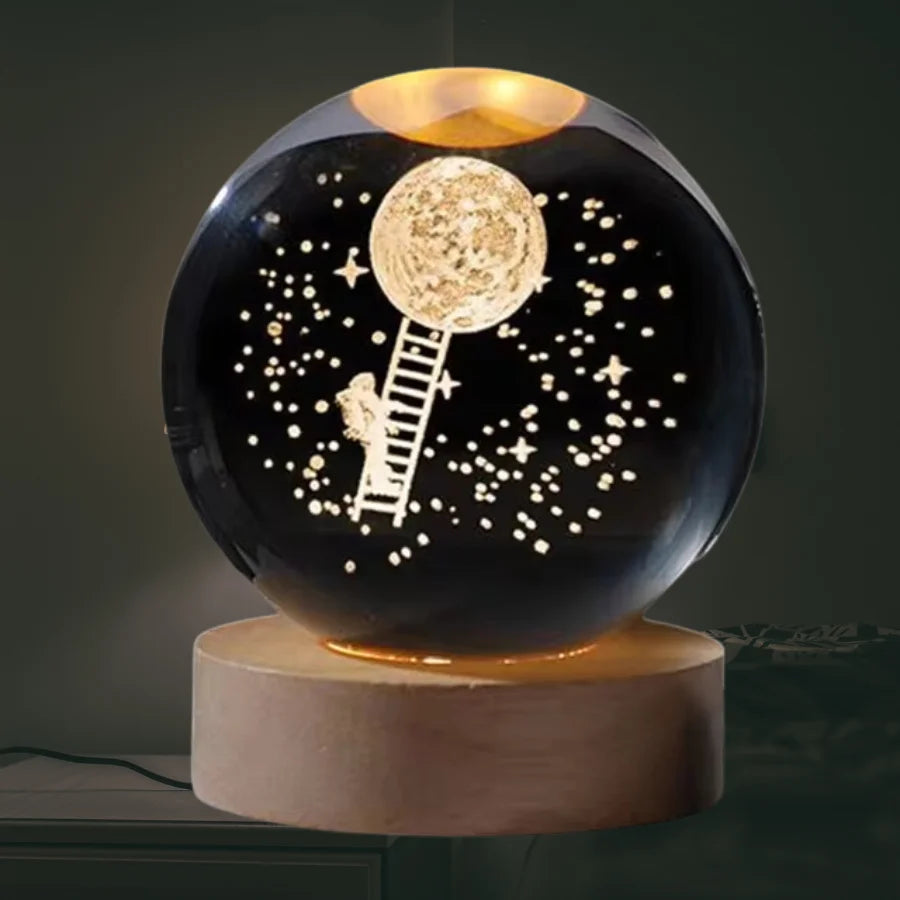 Luminária Bola de Cristal 3D (tamanho g)