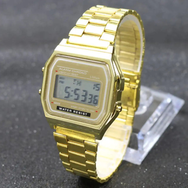 Relógio Digital Vintage Feminino de Luxo  WR F91