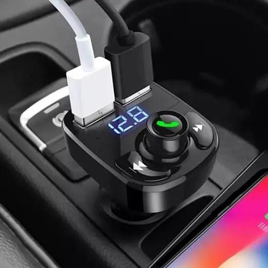 X435 Carregador de Carro Sem Fio Compatível com Bluetooth e Transmissor FM