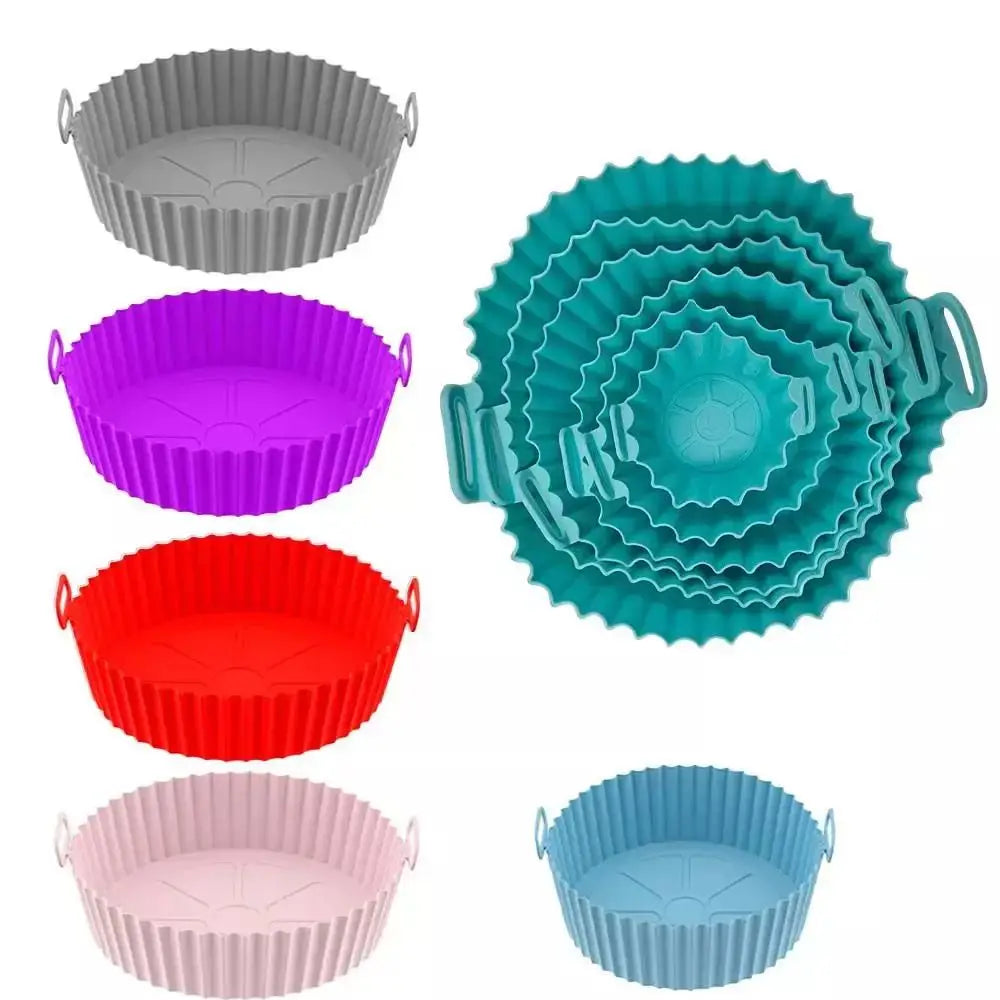 Kit Com 6 Formas antiaderente  para Air Fryer reutilizável