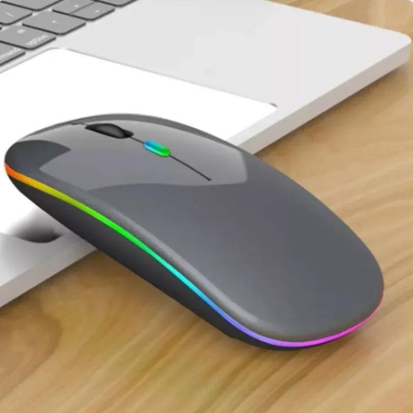 Mouse Bluetooth RGB Bateria Interna Recarregável de Longa Duração
