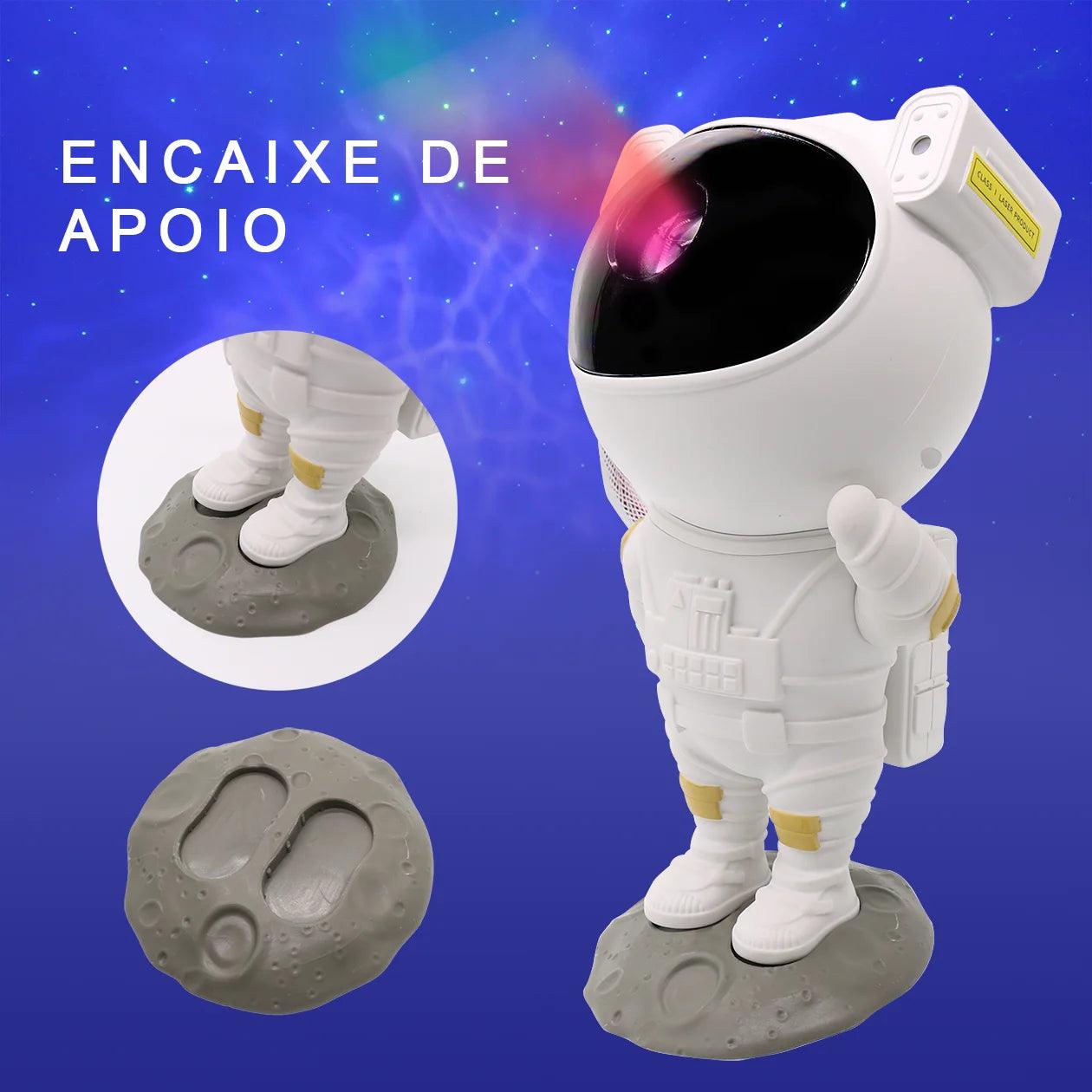 Projetor de Luz Astronauta de Galáxia LedStar com controle remoto