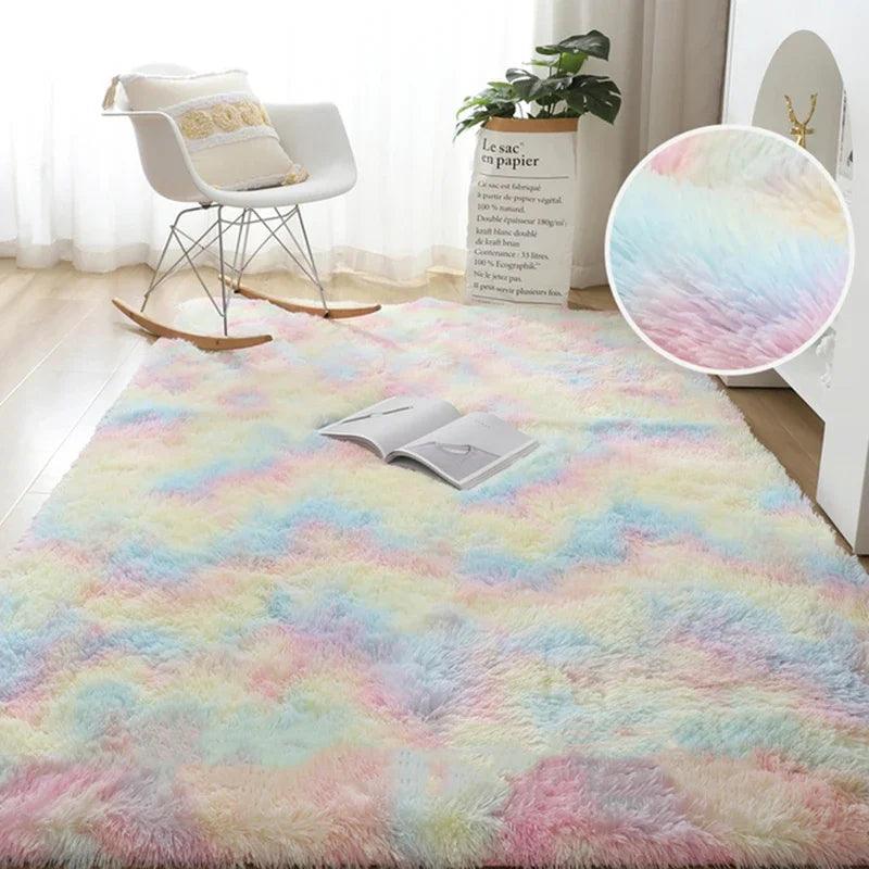 Tapete Felpudo 1,00m x 1,50m - Extra Macio - Decoração Sala Quarto Escritório - Cores Variadas
