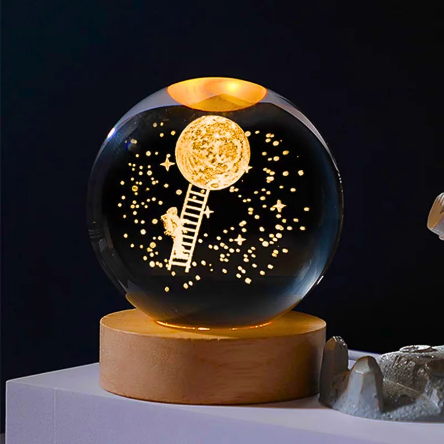 Luminária Bola de Cristal 3D (tamanho g)