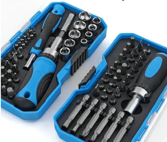 Jogo Chave Fenda catracada com soquetes sextavado Kit 44 peças