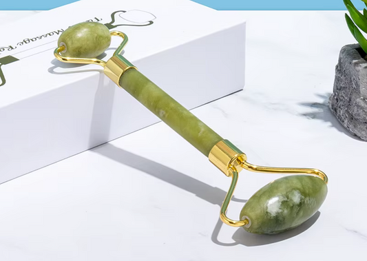 Rolo de Jade Natural para Massagem Facial