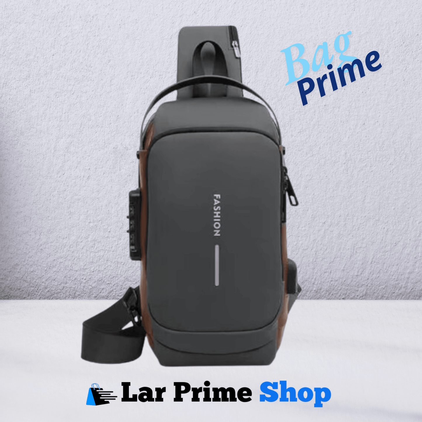 Bolsa de ombro antifurto com carregamento USB ✅