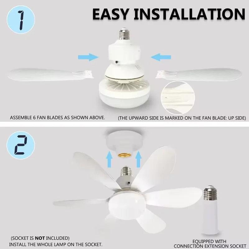 Ventilador de teto interno de 30 W com luz