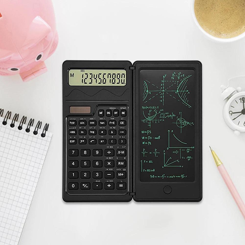 Calculadora científica com bloco de notas reutilizável
