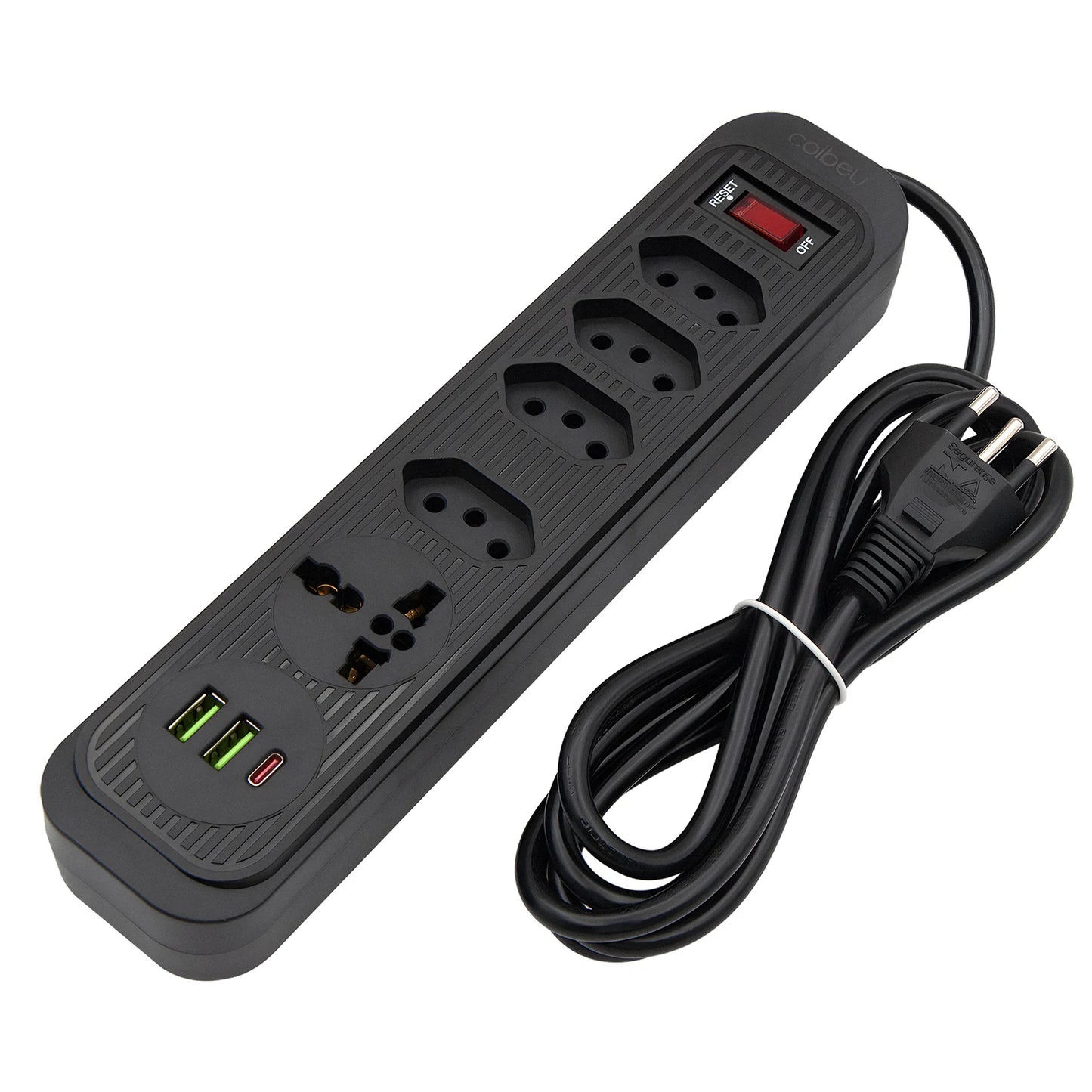 Extensão com Filtro de Linha e Porta USB