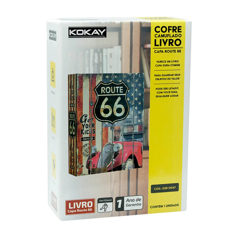 Cofre livro camuflado - Rota 66