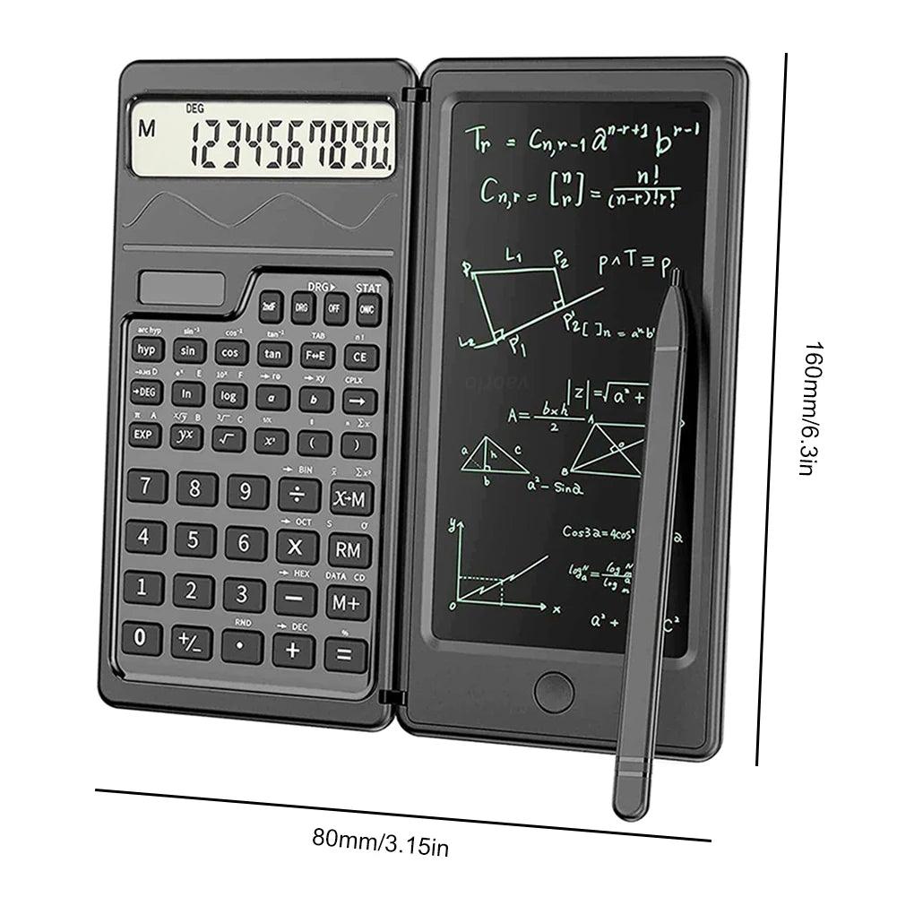 Calculadora científica com bloco de notas reutilizável