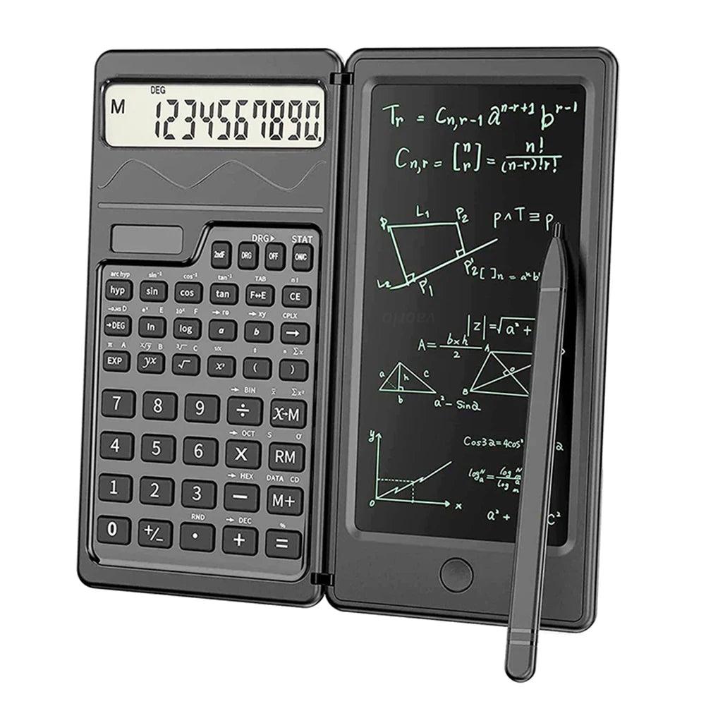 Calculadora científica com bloco de notas reutilizável