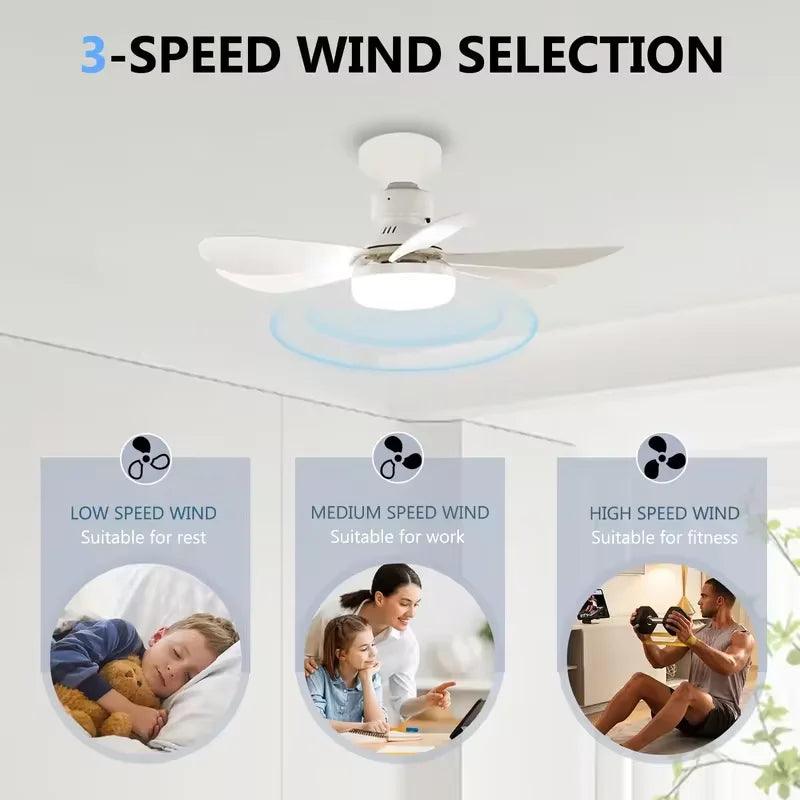 Ventilador de teto interno de 30 W com luz