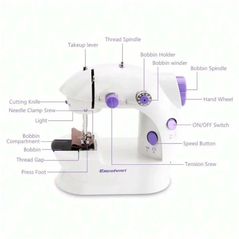 Máquina de Costura Portátil Elétrica