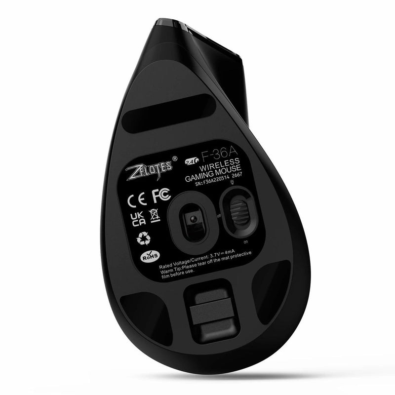Mouse Ergonômico Zelotes - F36A Wireless